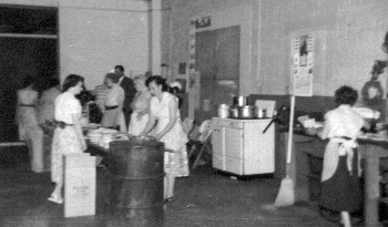 1947: Ladies Auxiliary in Fenwick Street Fire House fundraiser